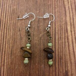 *5 For $20***Ladies Dangle Earrings, Tigers Eye Earrings / Handmade Earrings